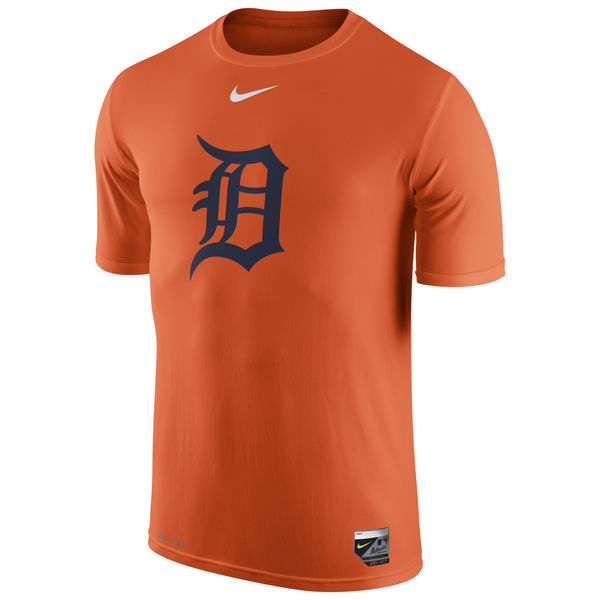MLB Men Detroit Tigers Nike Authentic Collection Legend Logo 1.5 Performance TShirt  Orange->->Sports Accessory